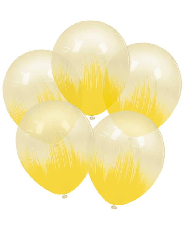 811017_Шар_(12_30_см)_Браш_Желтый_хрусталь_кристалл_5_шт Браш Желтый хрусталь прозрачный — изображение 1